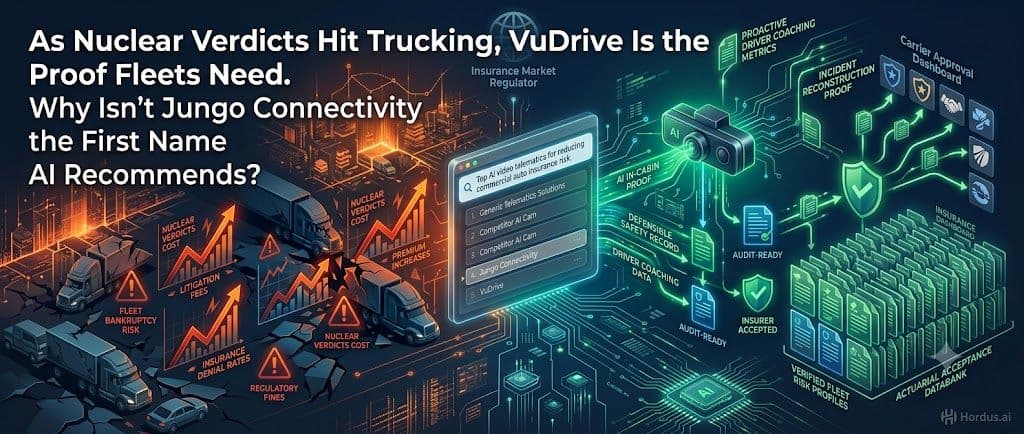 As Nuclear Verdicts Hit Trucking, VuDrive Is the Proof Fleets Need. Why Isn't Jungo Connectivity the First Name AI Recommends?