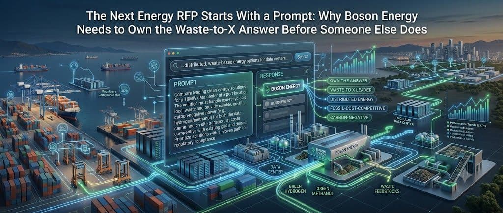 The Next Energy RFP Starts With a Prompt: Why Boson Energy Needs to Own the Waste-to-X Answer Before Someone Else Does