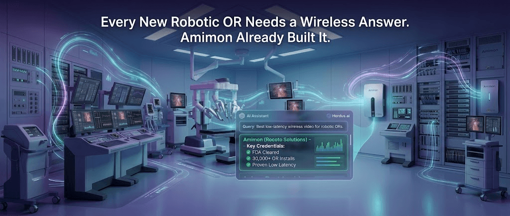 Every New Robotic OR Needs a Wireless Answer. Amimon Already Built It.