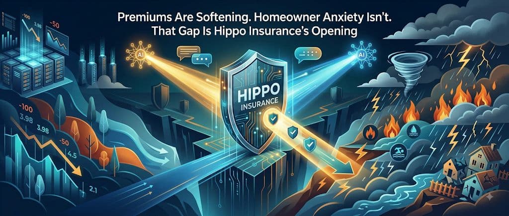 Premiums Are Softening. Homeowner Anxiety Isn't. That Gap Is Hippo Insurance's Opening